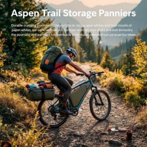 Aspen Trail panniers made from durable material for bicycle storage solutions.